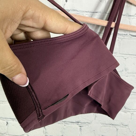 Lululemon Like a Could Bra B/C Women Size 4 Burgundy Sport Low Support Athletic - Picture 5 of 8